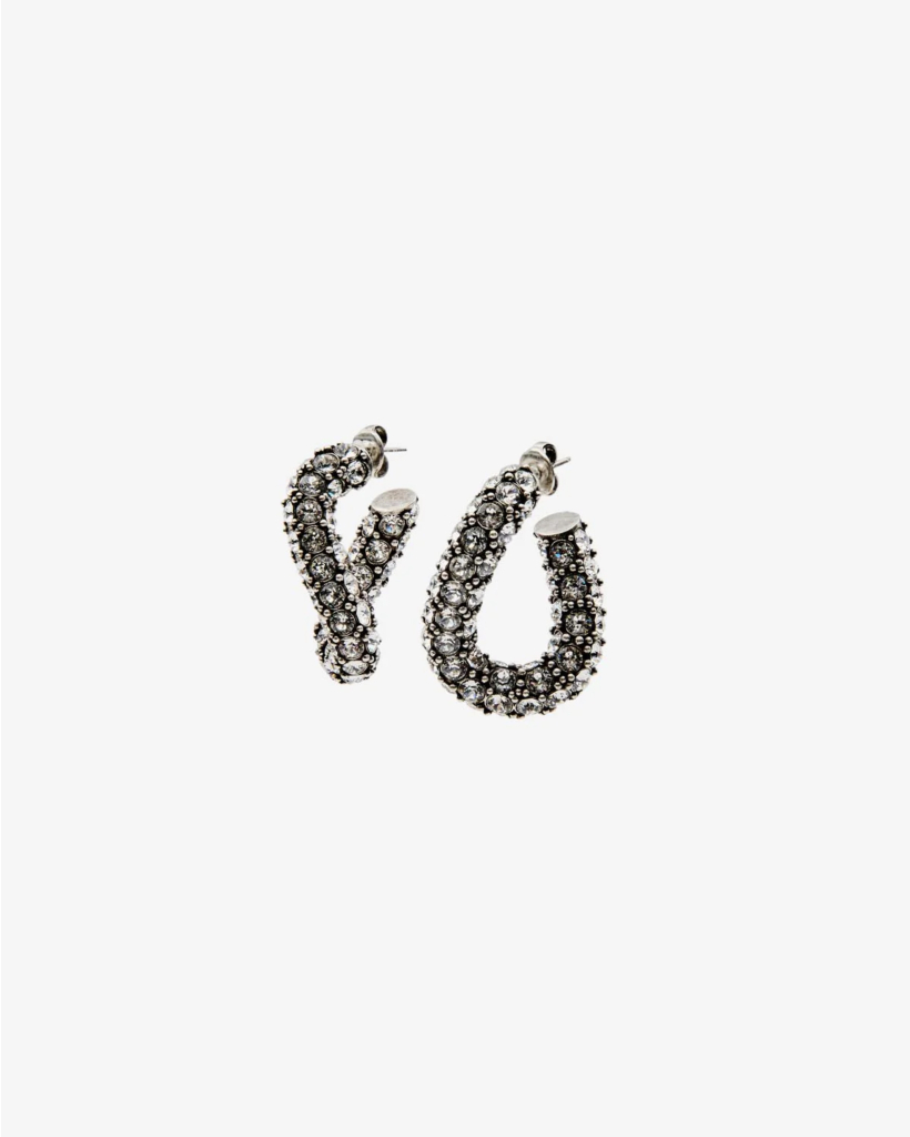 Funky Ring Earrings Silver