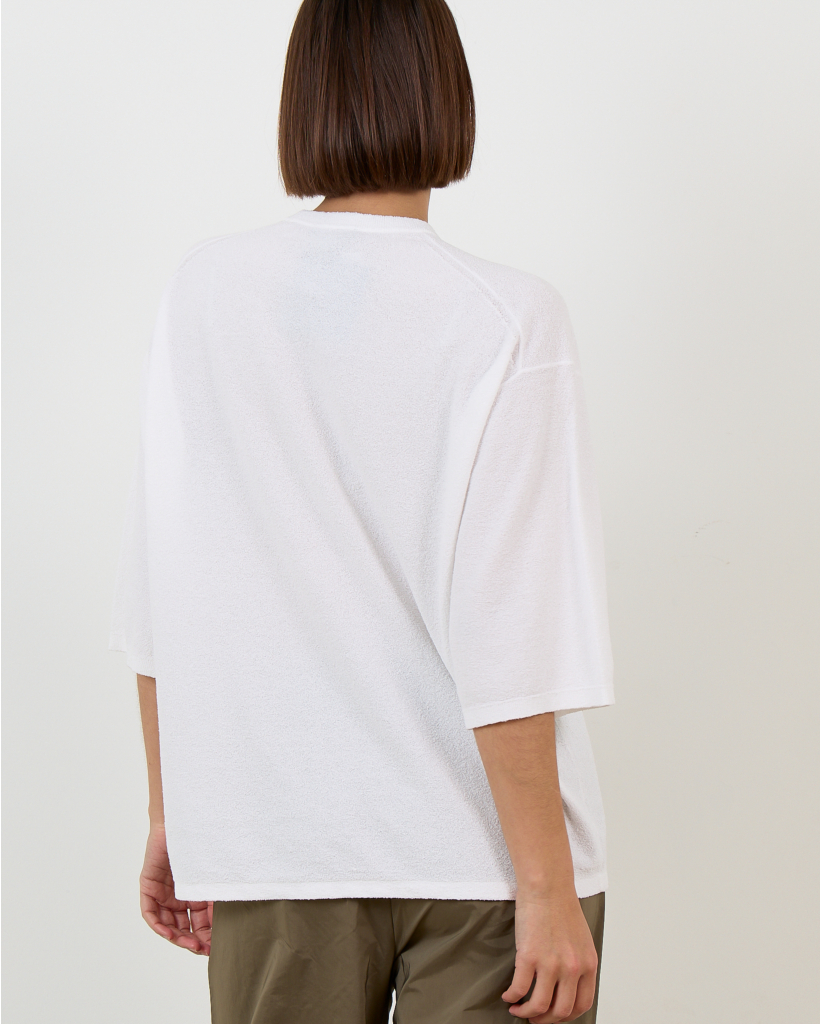 Sable Oversized Easy T-shirt Wit