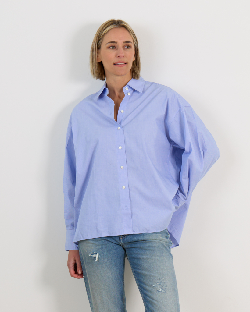 Blouse Lange Mouw Blauw