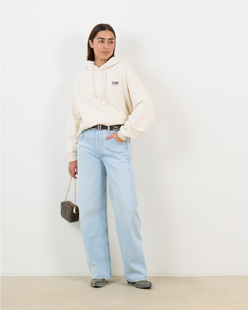 Star Hooded Sweatshirt Off White