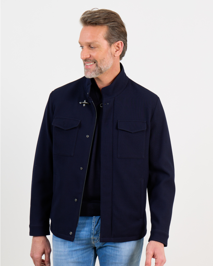 Wollen Jas Blauw