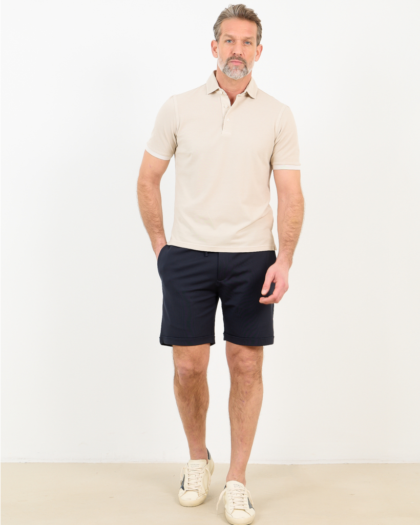 Pique Polo Shirt Beige