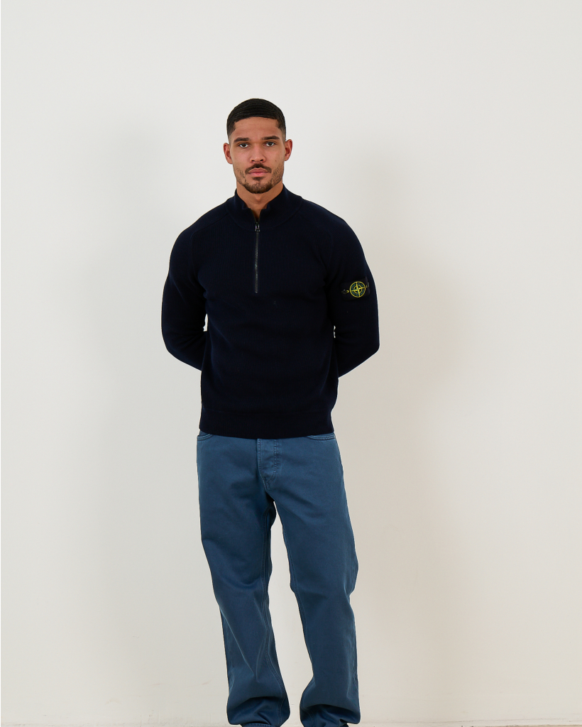 5100124 Pullover Col Navy Blue