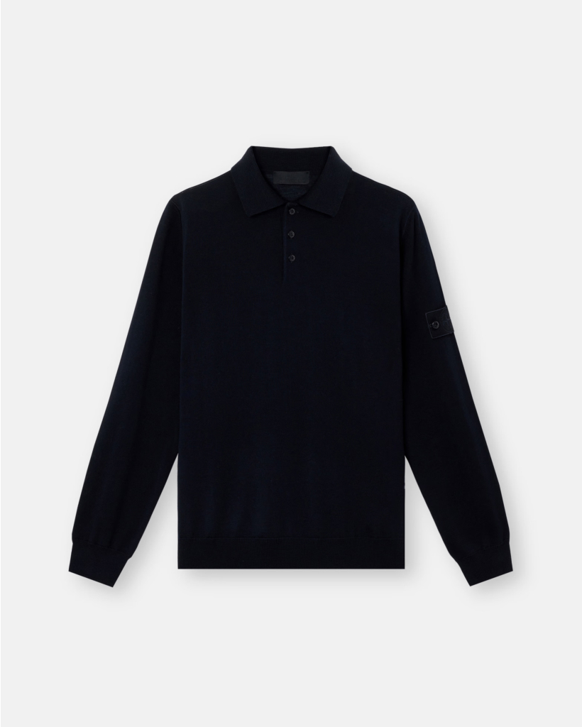 5100076 Ghost Polo Pullover Lange Mouw Navy Blue