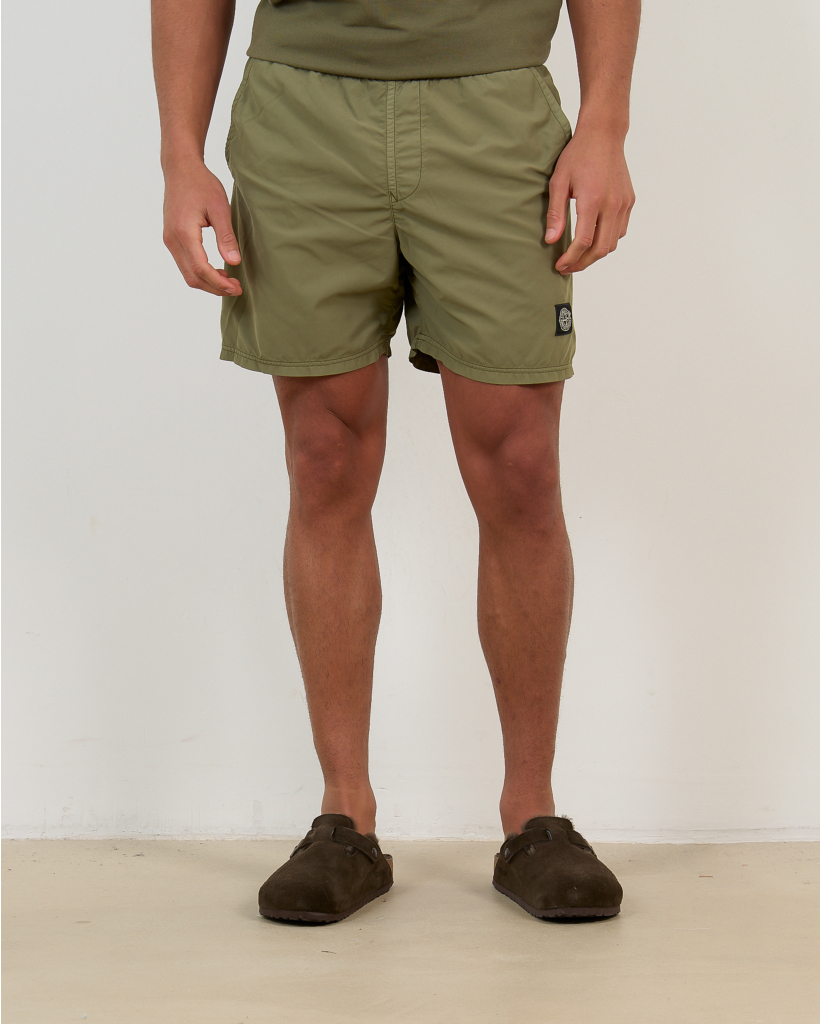 B100B09 Zwemshort Logo Groen 