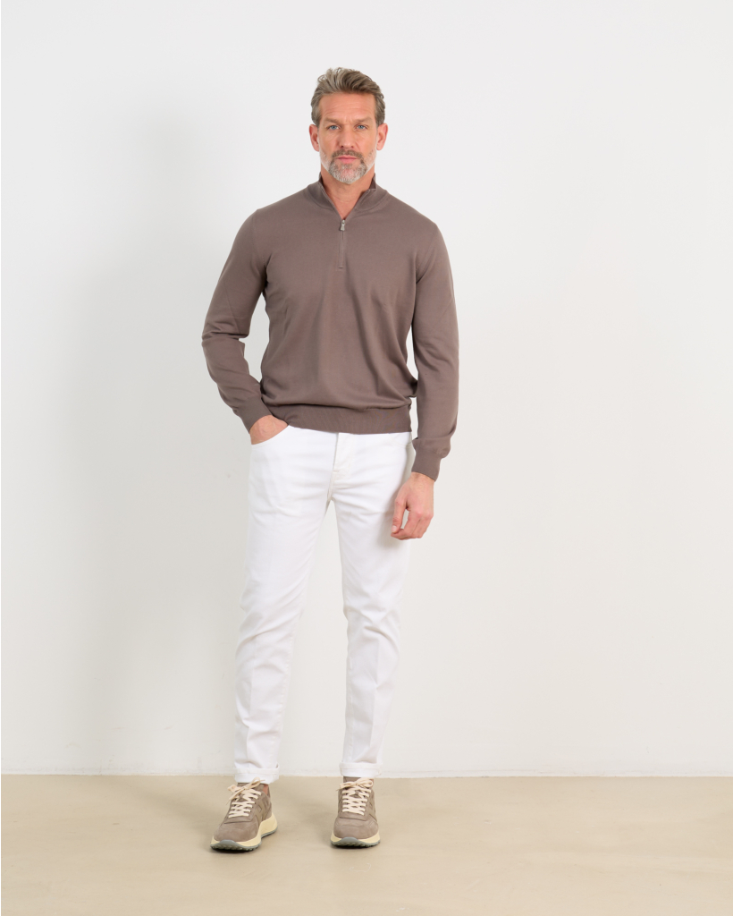 Pullover Rits Bruin