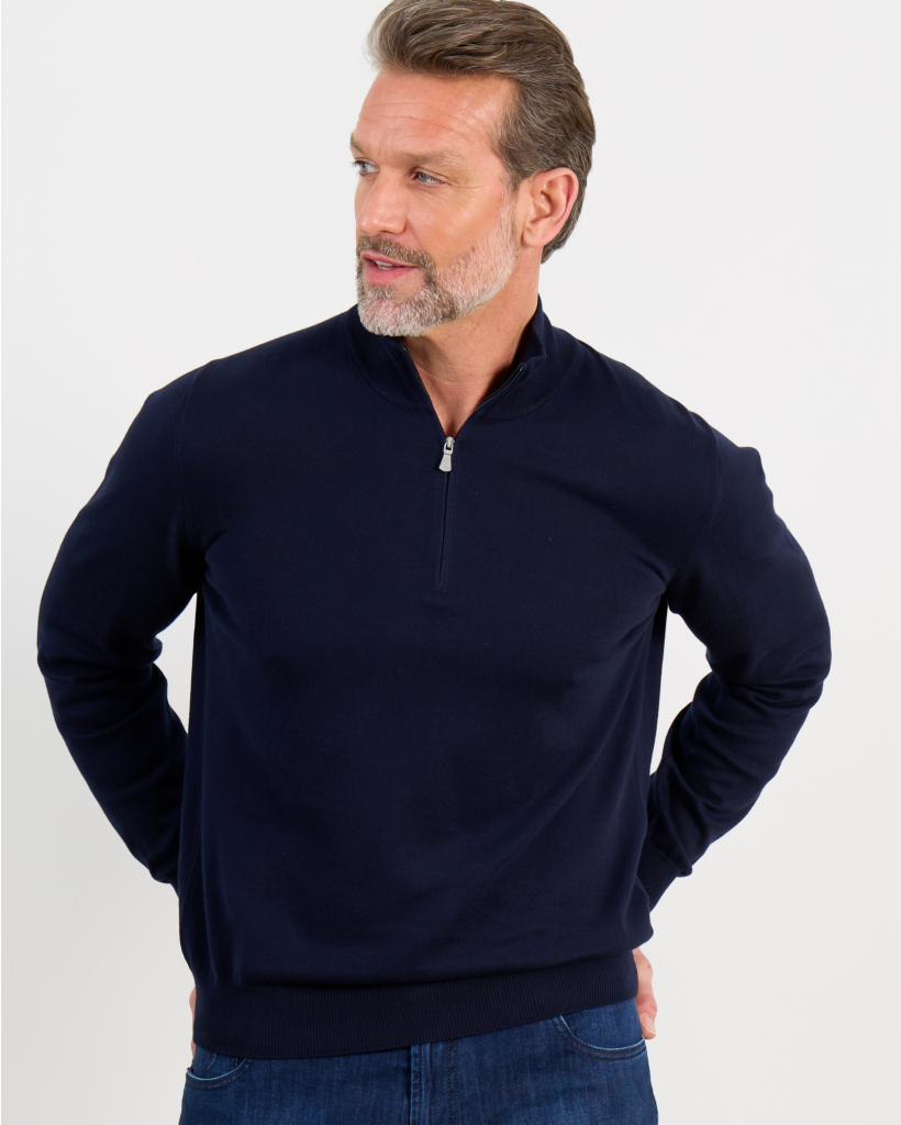 Zip Pullover Navy