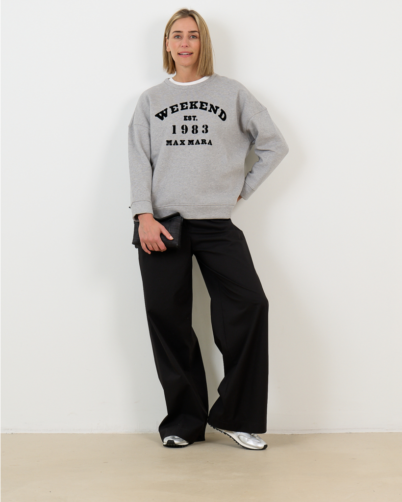 Katoenen Crewneck Sweatshirt Grijs