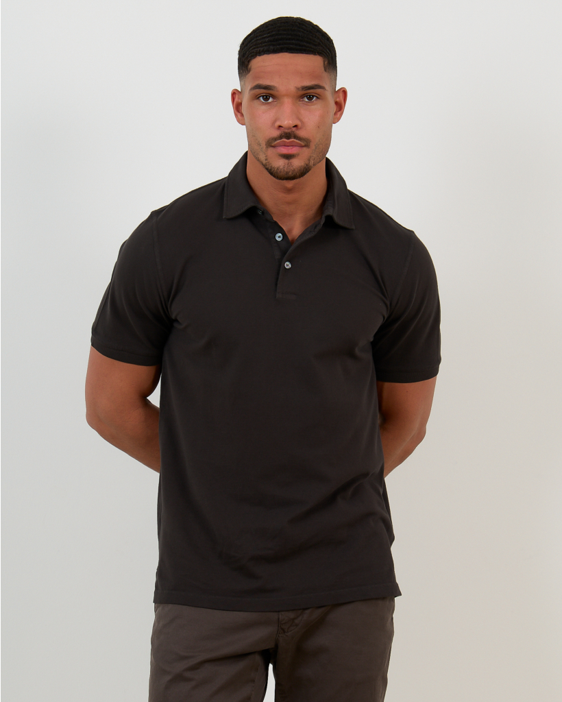 North Polo Korte Mouw Bruin 
