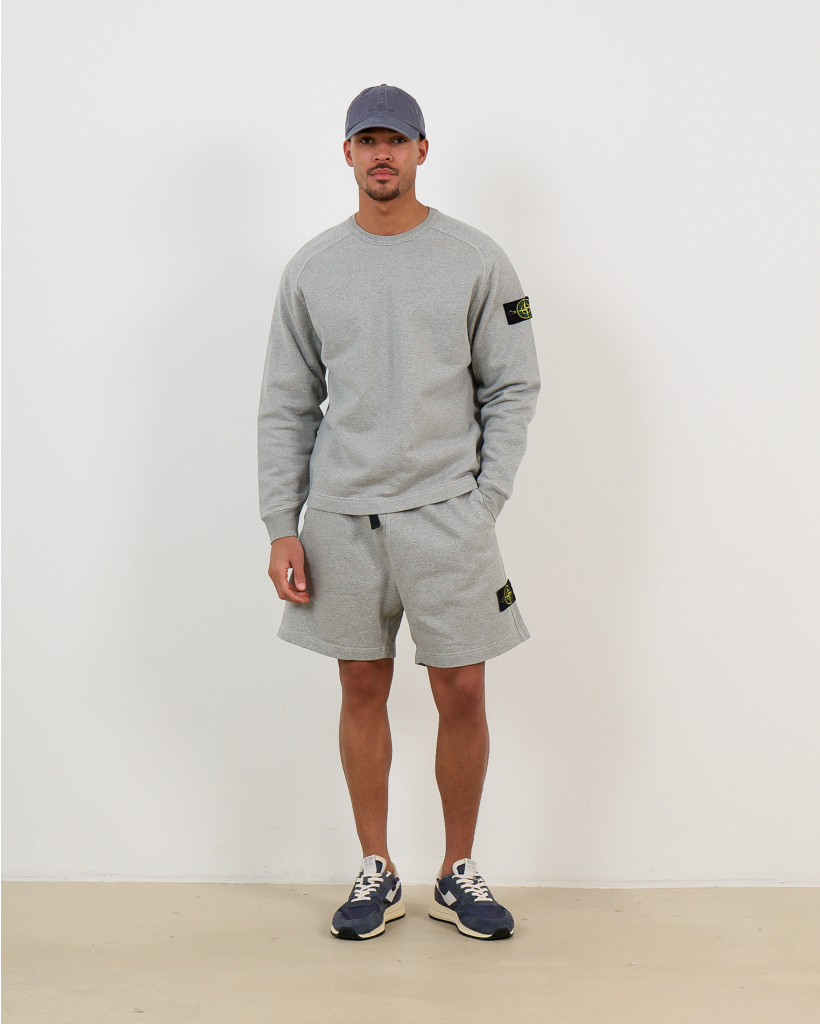 6100022 Oversized Stevige Fleece Trui Melange Grijs