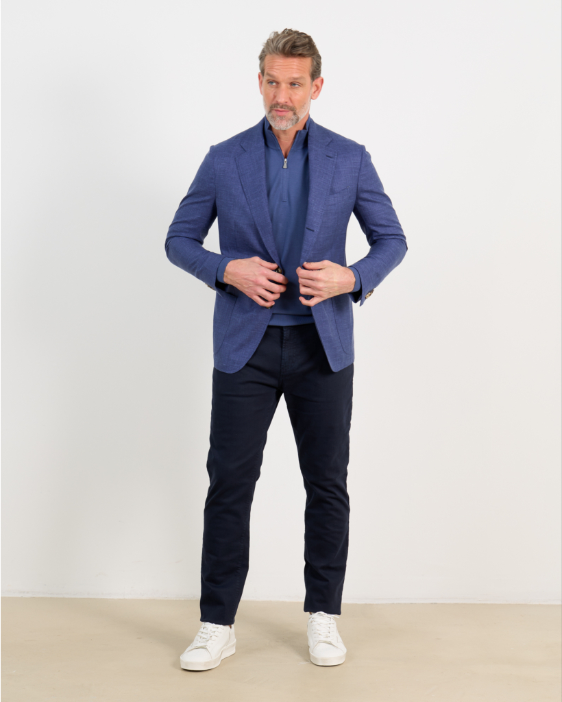 Zip Pullover Denim Blue