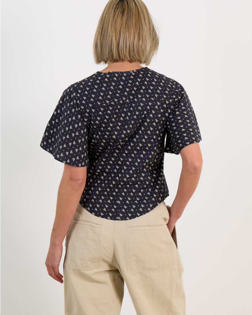 Dianga Blouse Korte Mouw Ecru