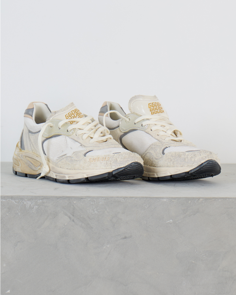 Dad Star Running Sneaker Suede Mesh Wit Zilver