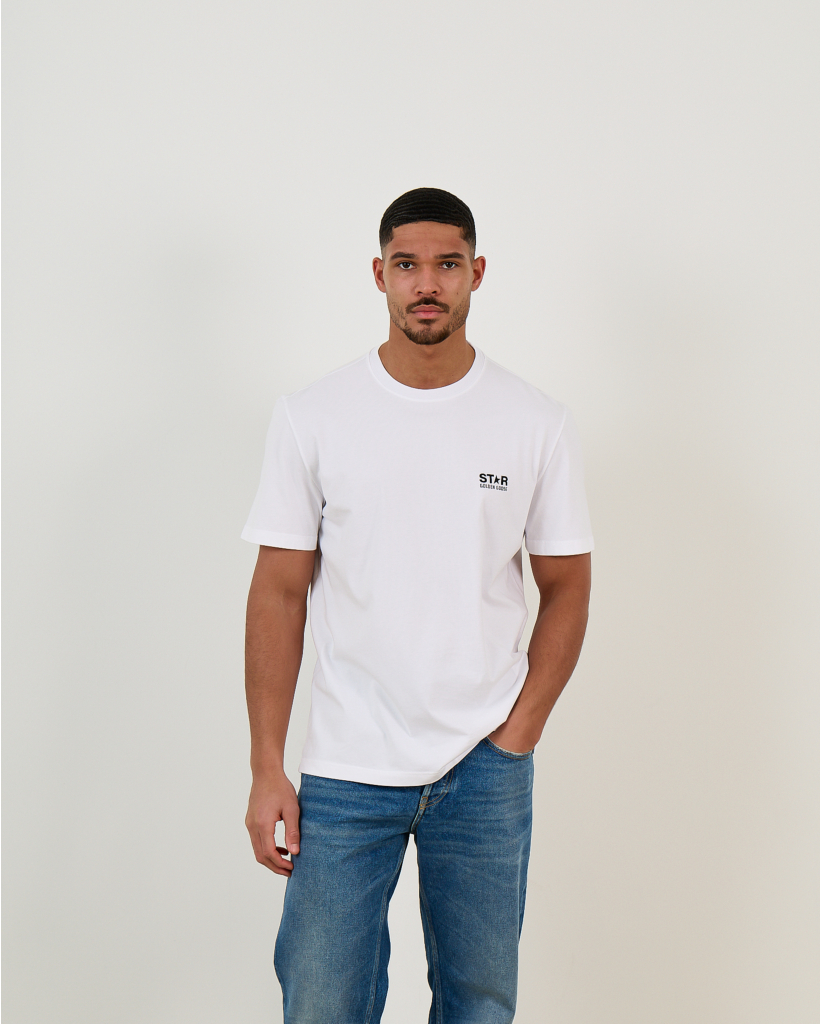 Wit T-shirt met Zwarte Ster en Logo