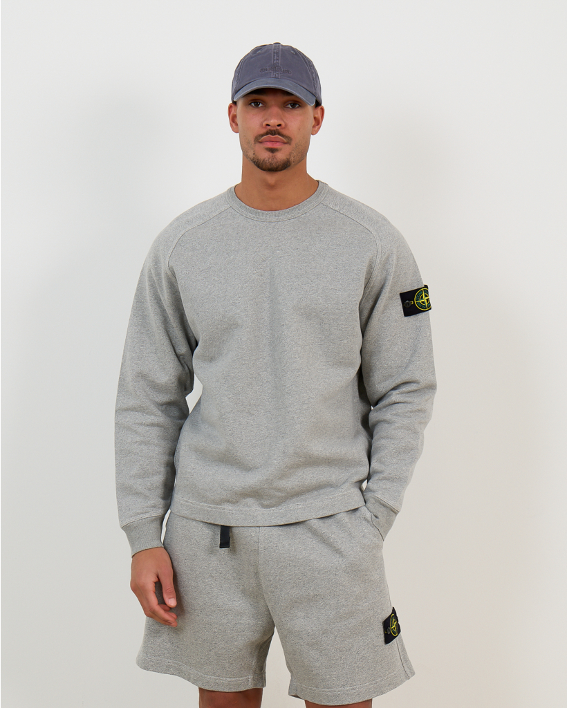 6100022 Oversized Stevige Fleece Trui Melange Grijs