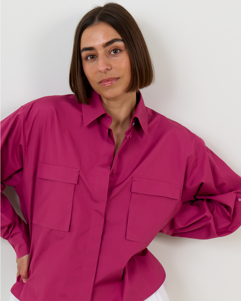 Katoenen Blouse Fuchsia Viola