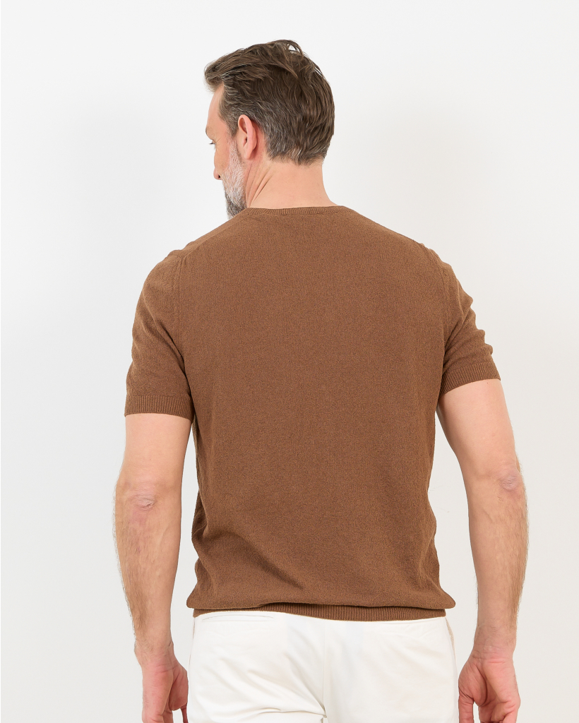 Knit T-Shirt Licht Bruin