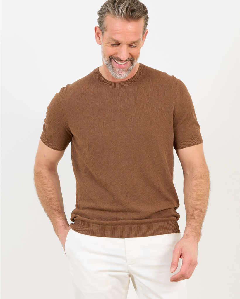 Knit T-Shirt Licht Bruin