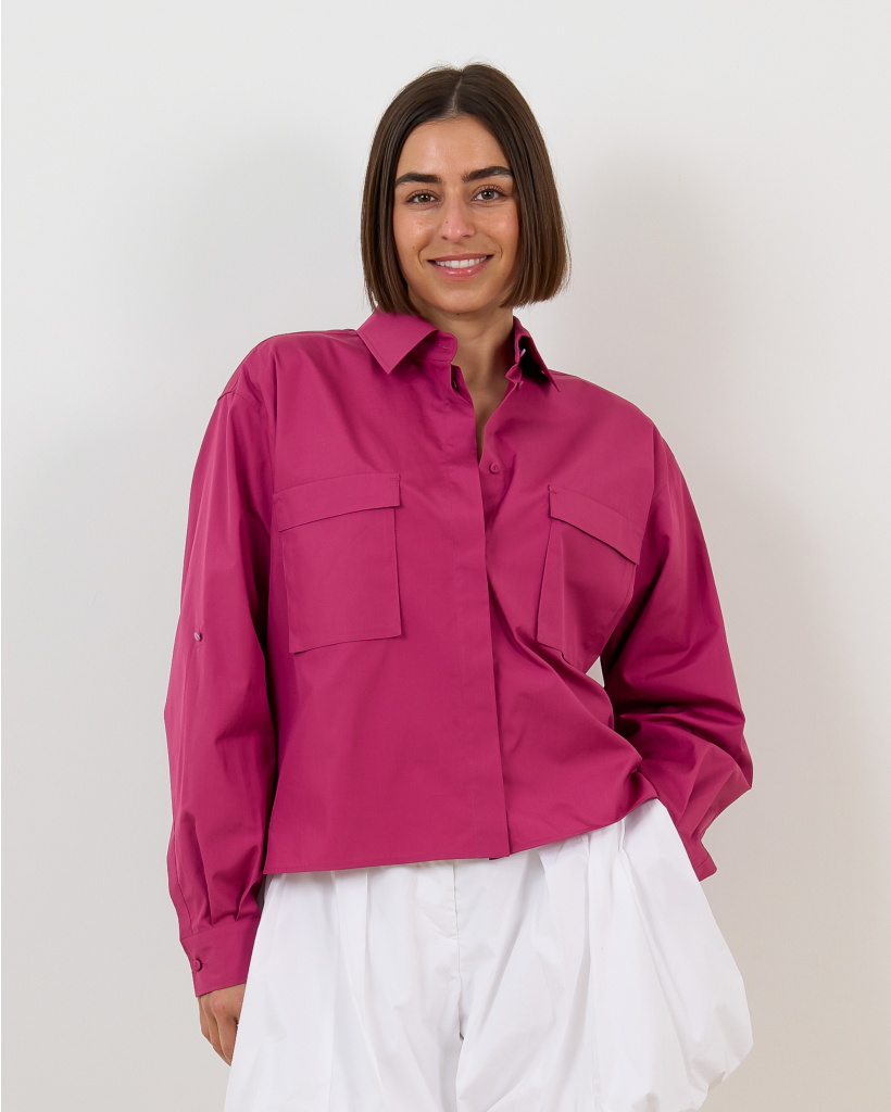 Katoenen Blouse Fuchsia Viola