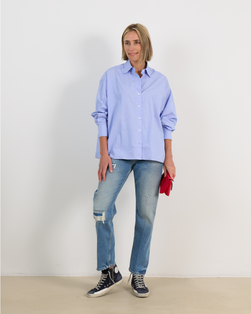 Blouse Lange Mouw Blauw