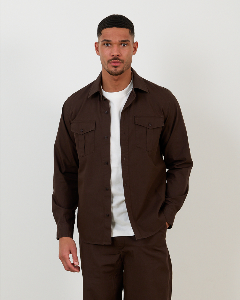 Casual Shirt Donker Bruin