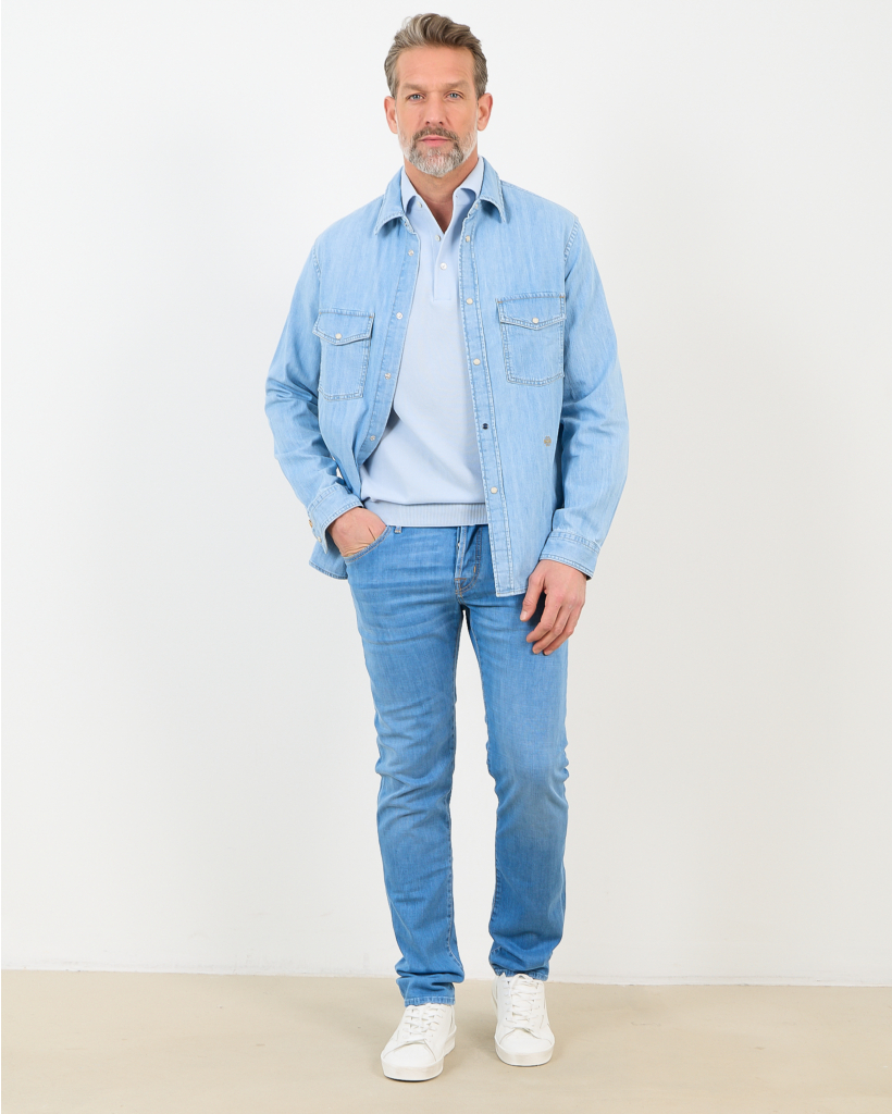 Polo Lange Mouw Blauw