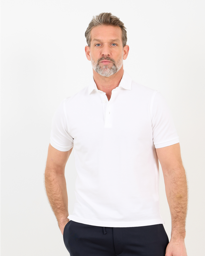 Pique Polo Shirt Wit