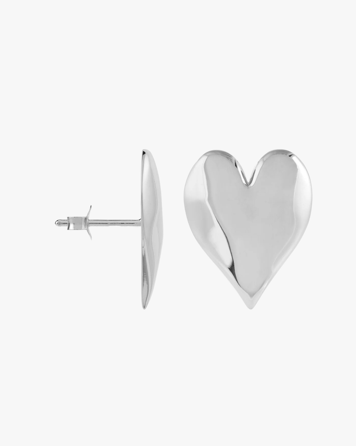 Anna + Nina Forbidden Love Stud Earrings Silver