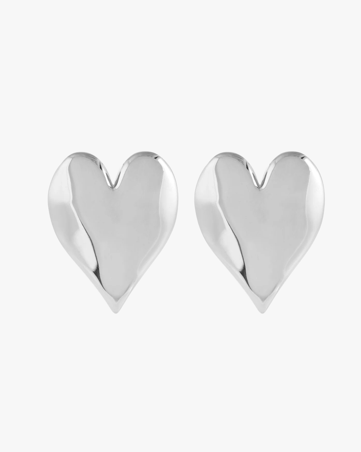 Anna + Nina Forbidden Love Stud Earrings Silver