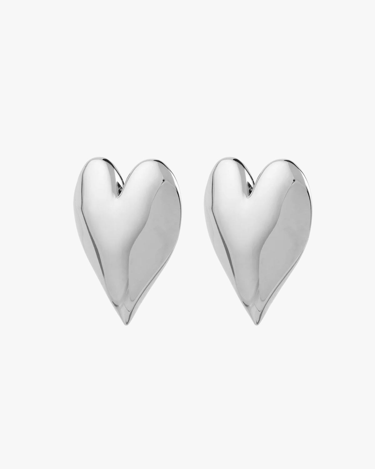Anna + Nina Forbidden Love Stud Earrings Silver