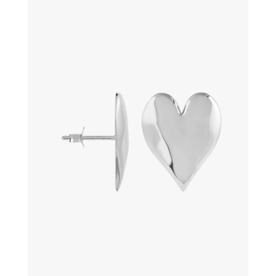 Anna + Nina Forbidden Love Stud Earrings Silver