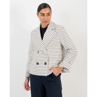 Luisa Cerano Blazer gestreept cream navy