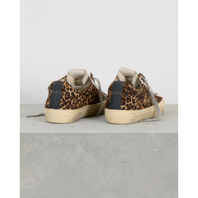 Golden Goose V-Star 2 Sneaker Horsy Leather Star Leopard Bruin