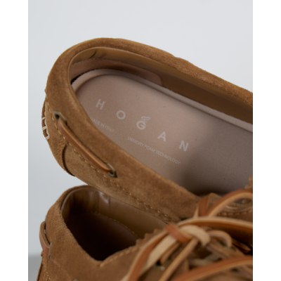 Hogan Barca Boat Loafer Cognac Bruin