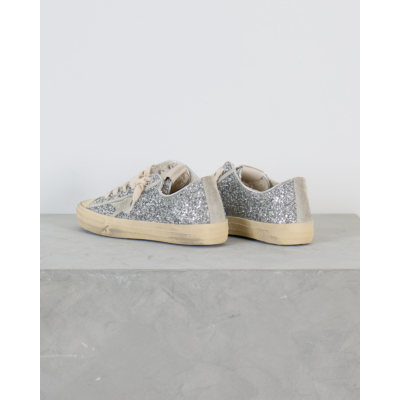 Golden Goose V-Star Sneaker met Glitters Zilver